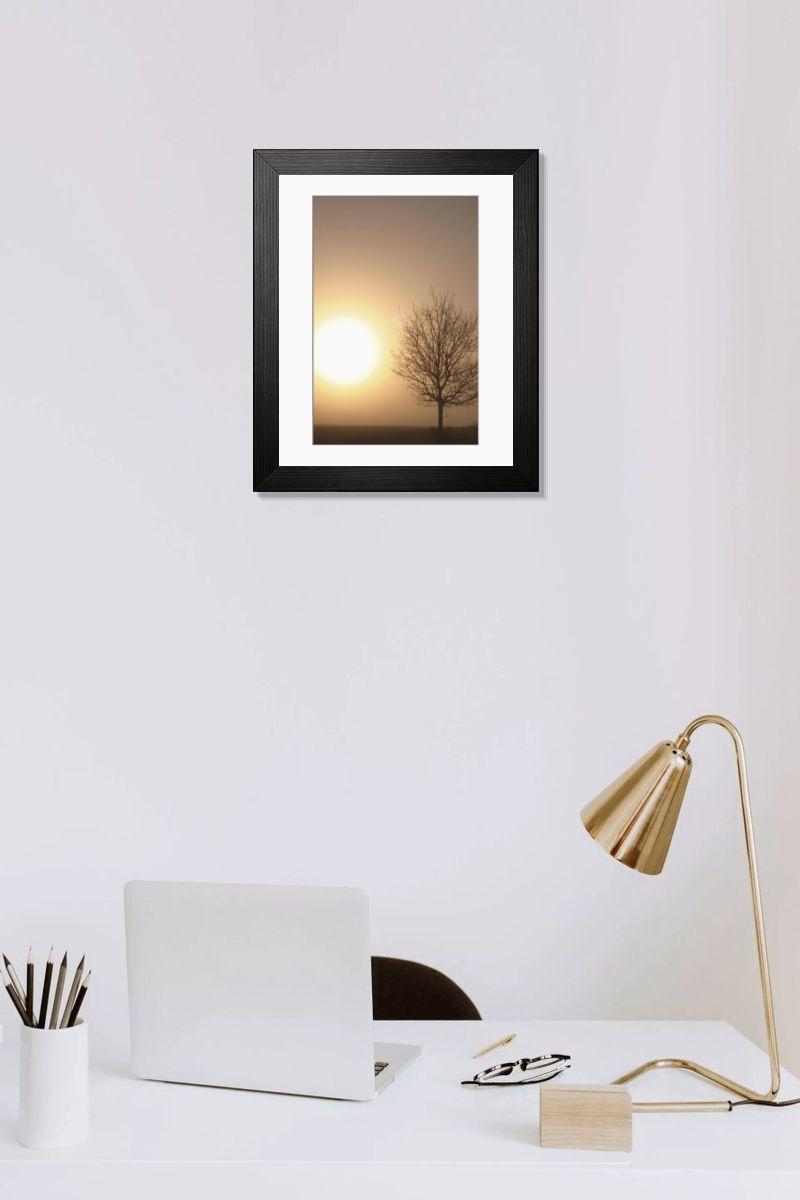 Shown hanging in a room: Modern 14"x12" (36x31cm)