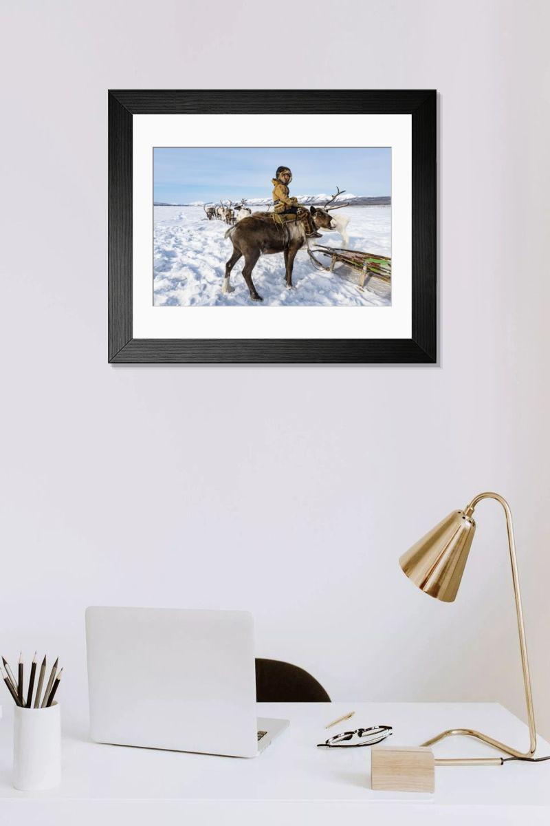 Shown hanging in a room: Modern 14"x12" (36x31cm)