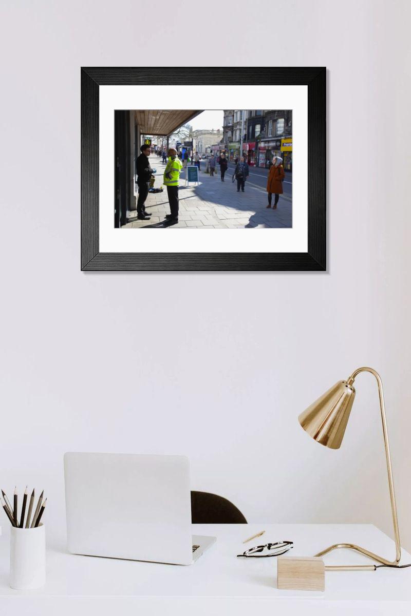 Shown hanging in a room: Modern 14"x12" (36x31cm)