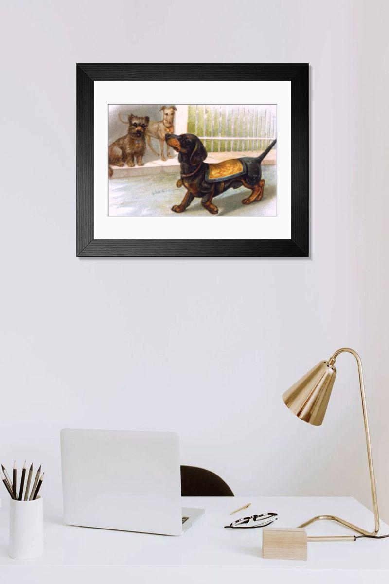 Shown hanging in a room: Modern 14"x12" (36x31cm)