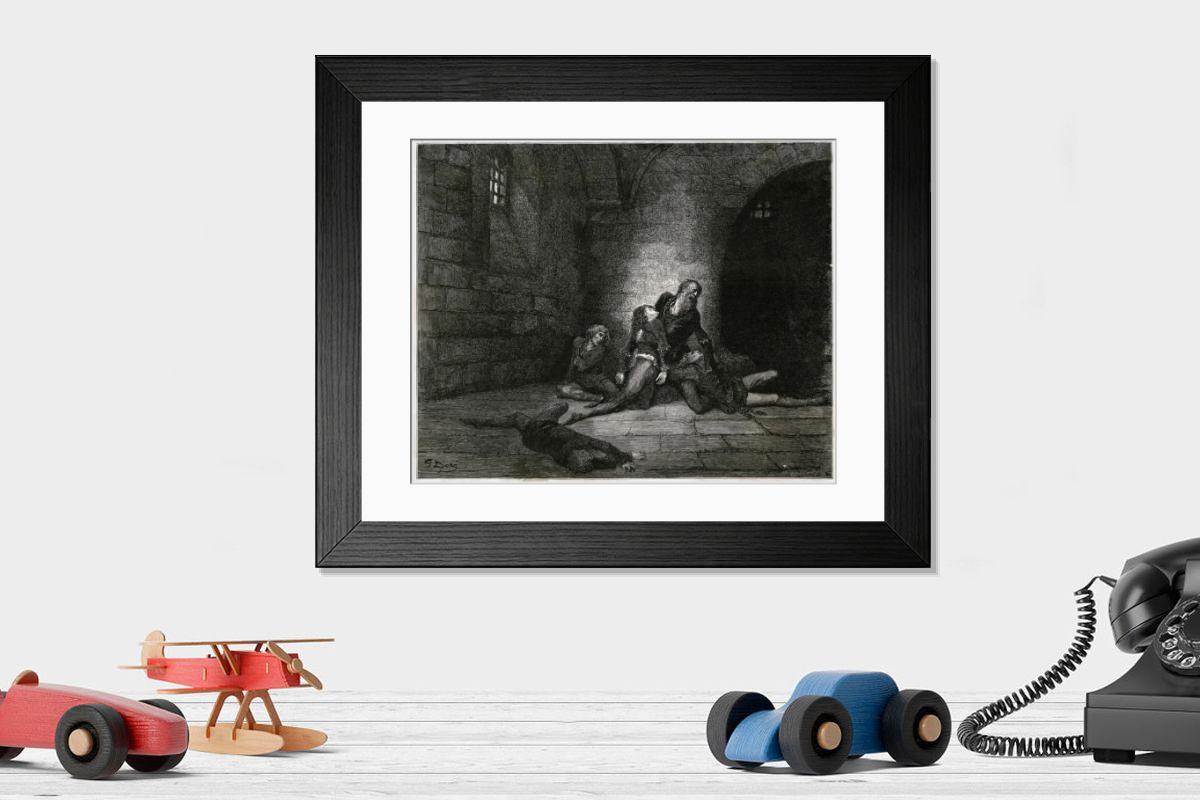 Shown hanging in a room: Modern 14"x12" (36x31cm)