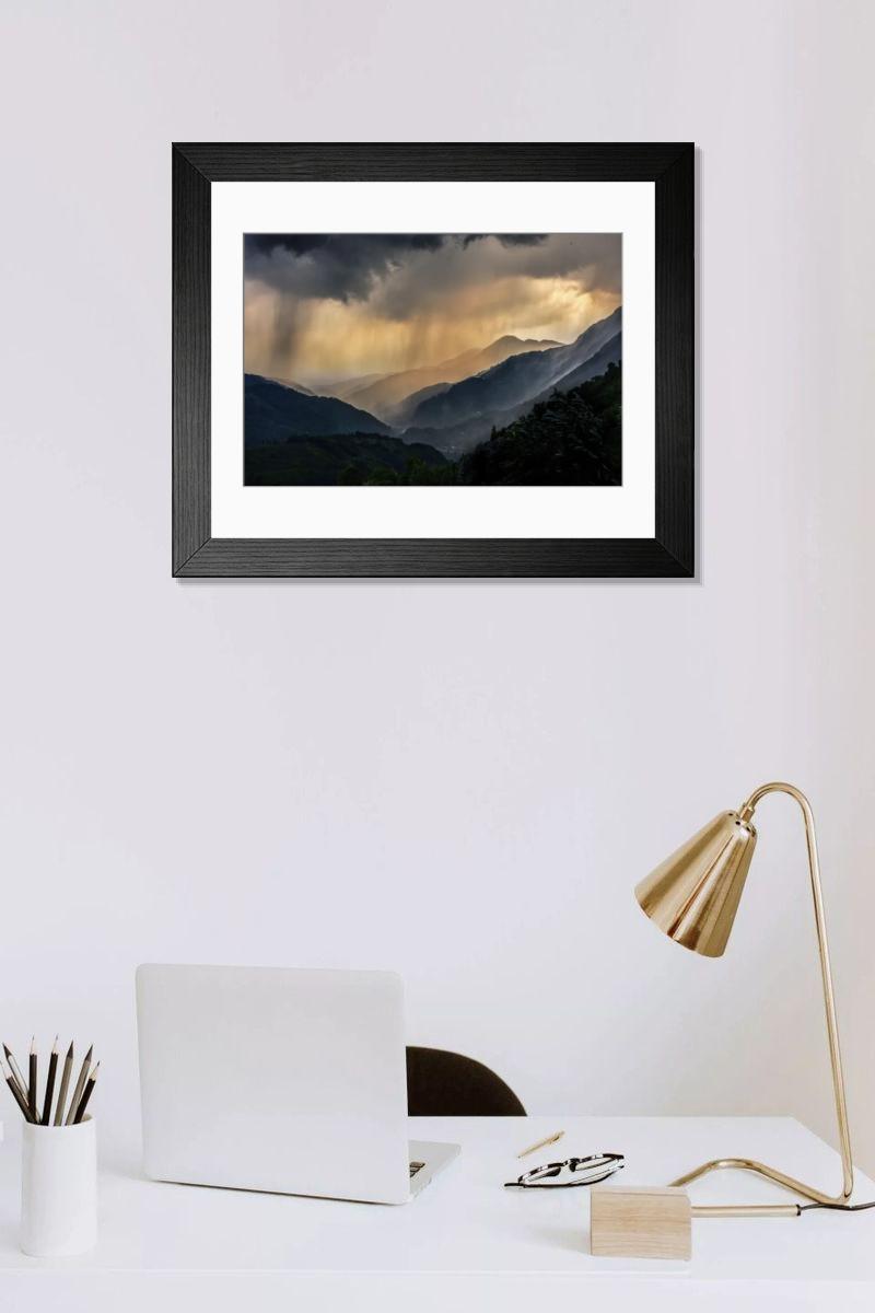 Shown hanging in a room: Modern 14"x12" (36x31cm)
