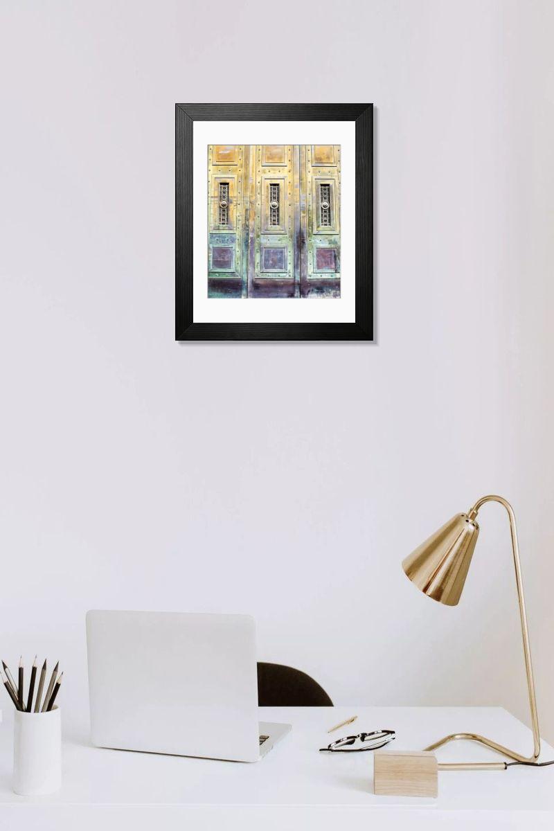 Shown hanging in a room: Modern 14"x12" (36x31cm)