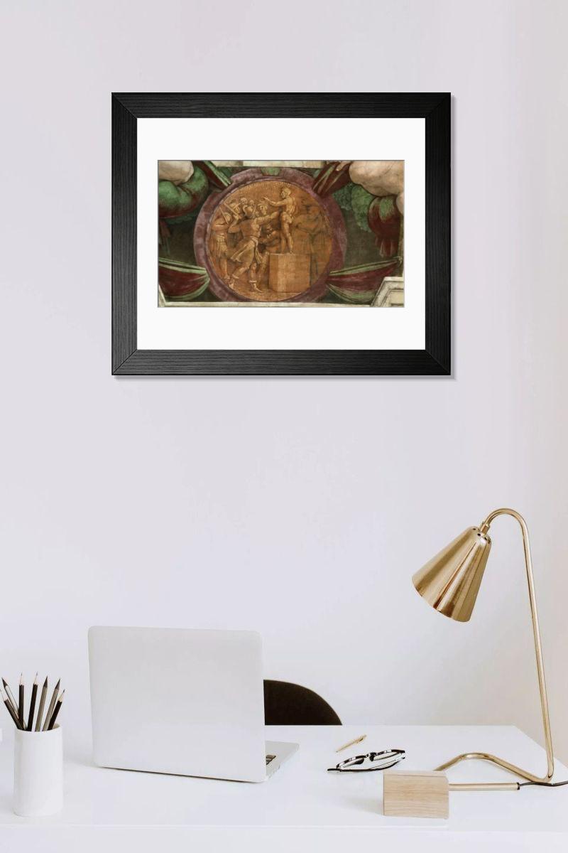 Shown hanging in a room: Modern 14"x12" (36x31cm)