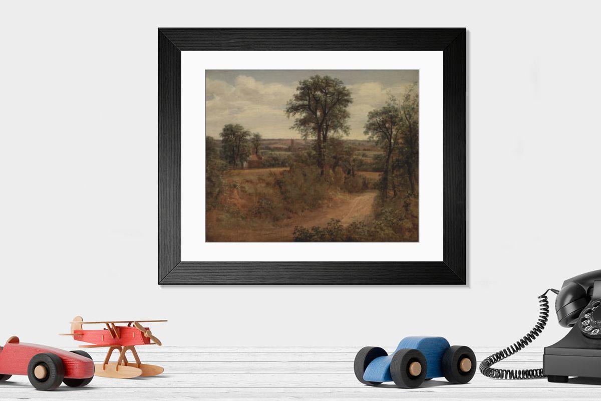 Shown hanging in a room: Modern 14"x12" (36x31cm)