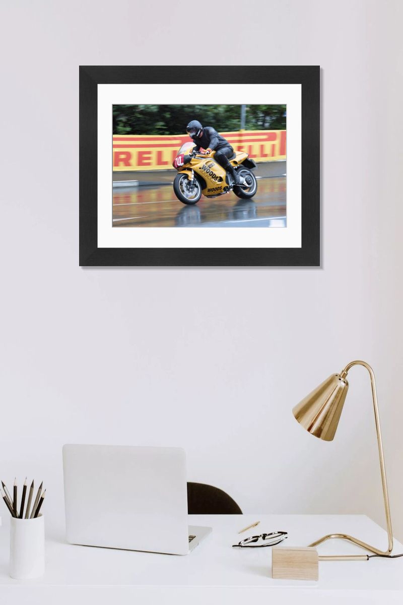 Ian Smith at Braddan Bridge, 2000 Production TT Print. Art Prints