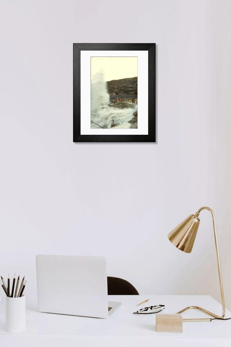Shown hanging in a room: Modern 14"x12" (36x31cm)