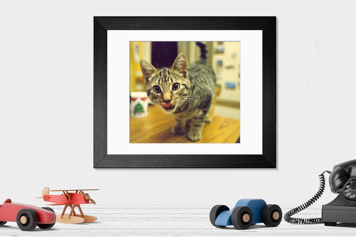 Shown hanging in a room: Modern 14"x12" (36x31cm)