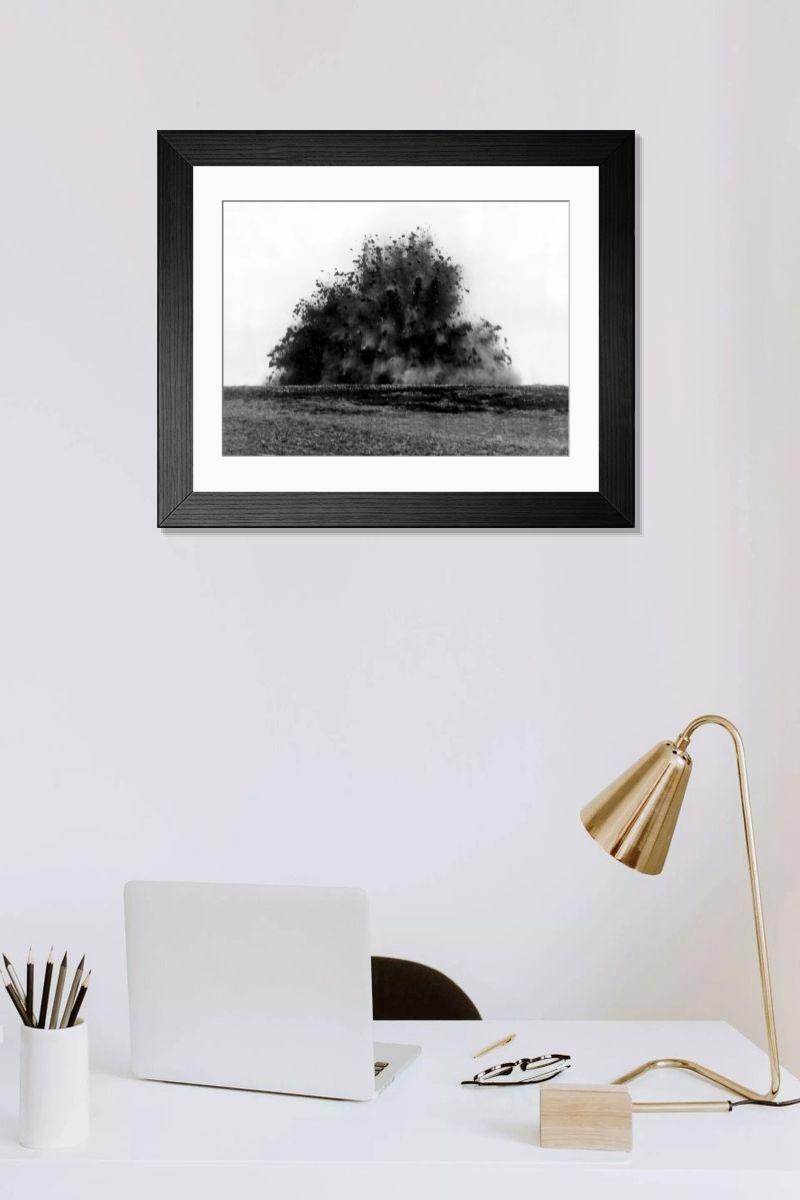 Shown hanging in a room: Modern 14"x12" (36x31cm)
