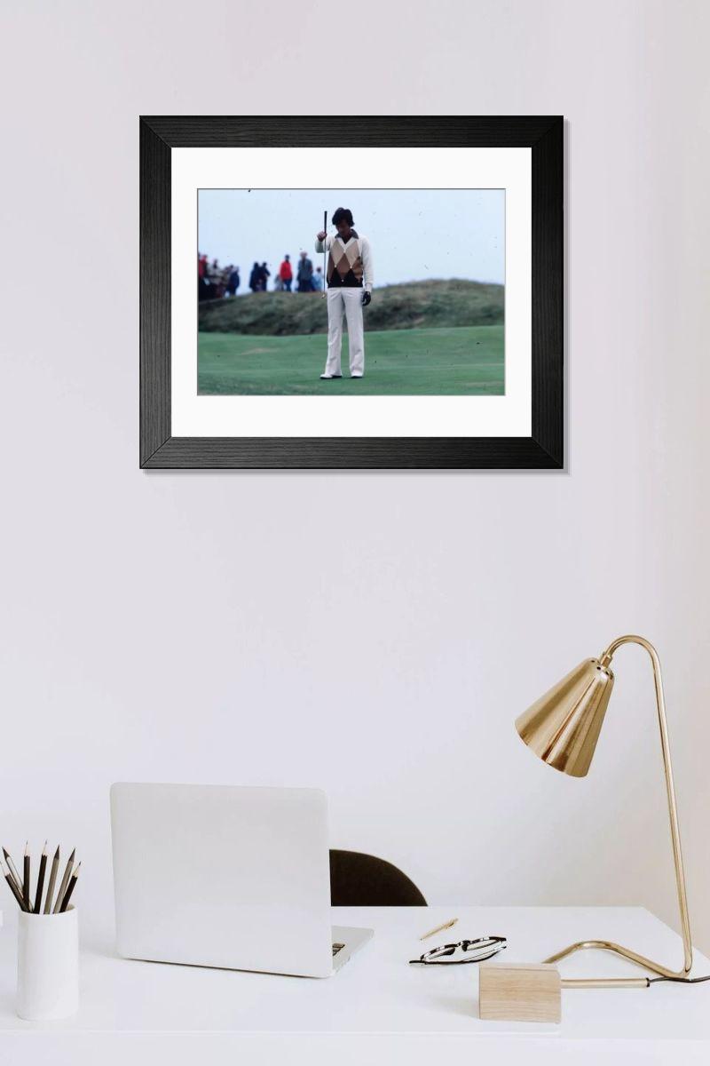Framed Print of Isao Aoki with Hoding Putter Club Print, 1978 