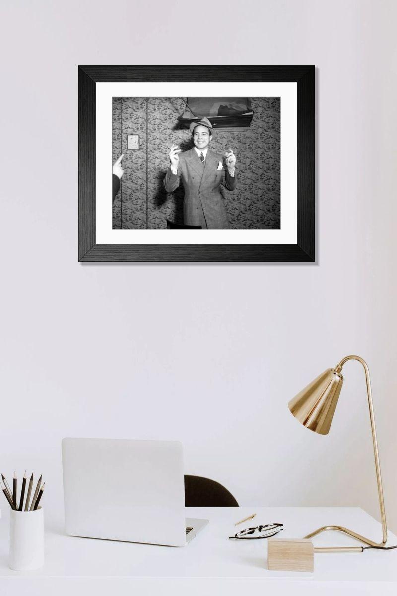 Shown hanging in a room: Modern 14"x12" (36x31cm)