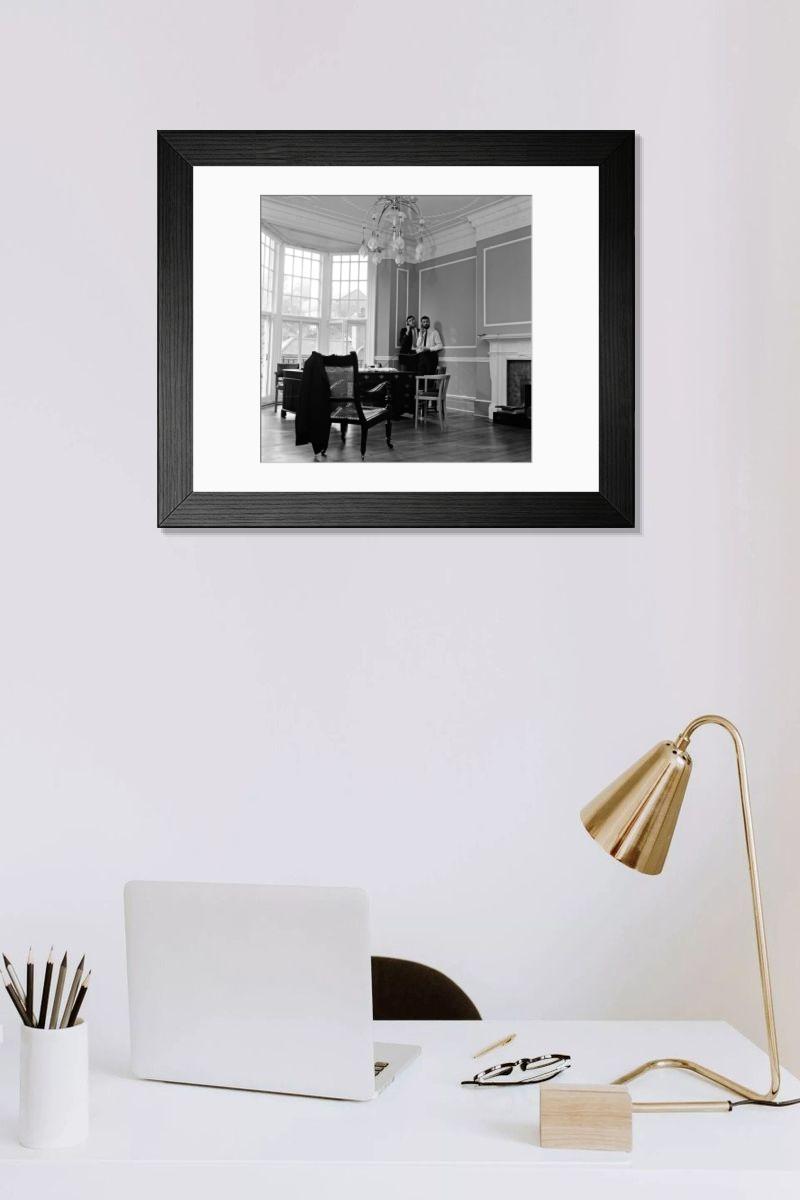 Shown hanging in a room: Modern 14"x12" (36x31cm)