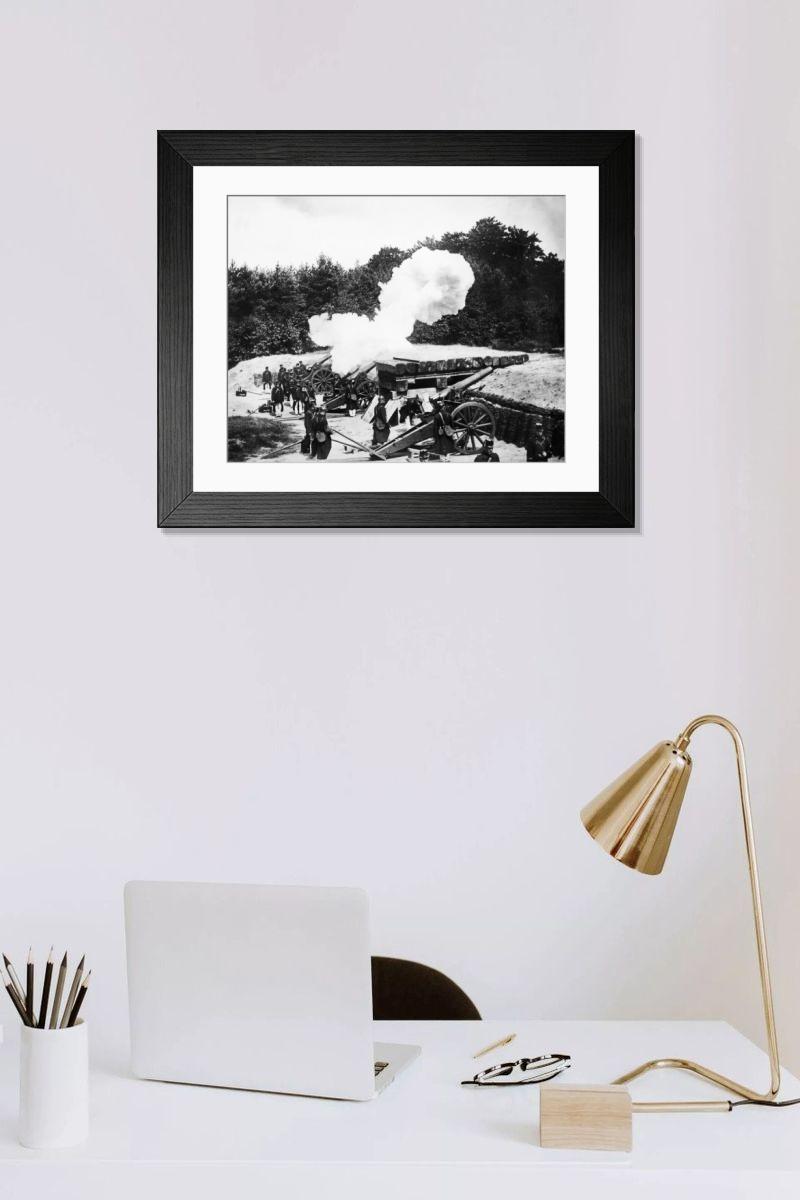 Shown hanging in a room: Modern 14"x12" (36x31cm)