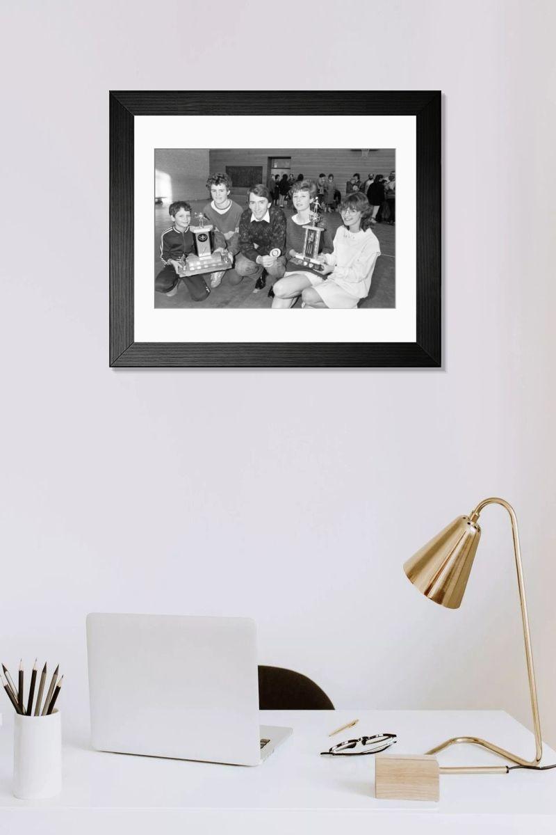 Shown hanging in a room: Modern 14"x12" (36x31cm)
