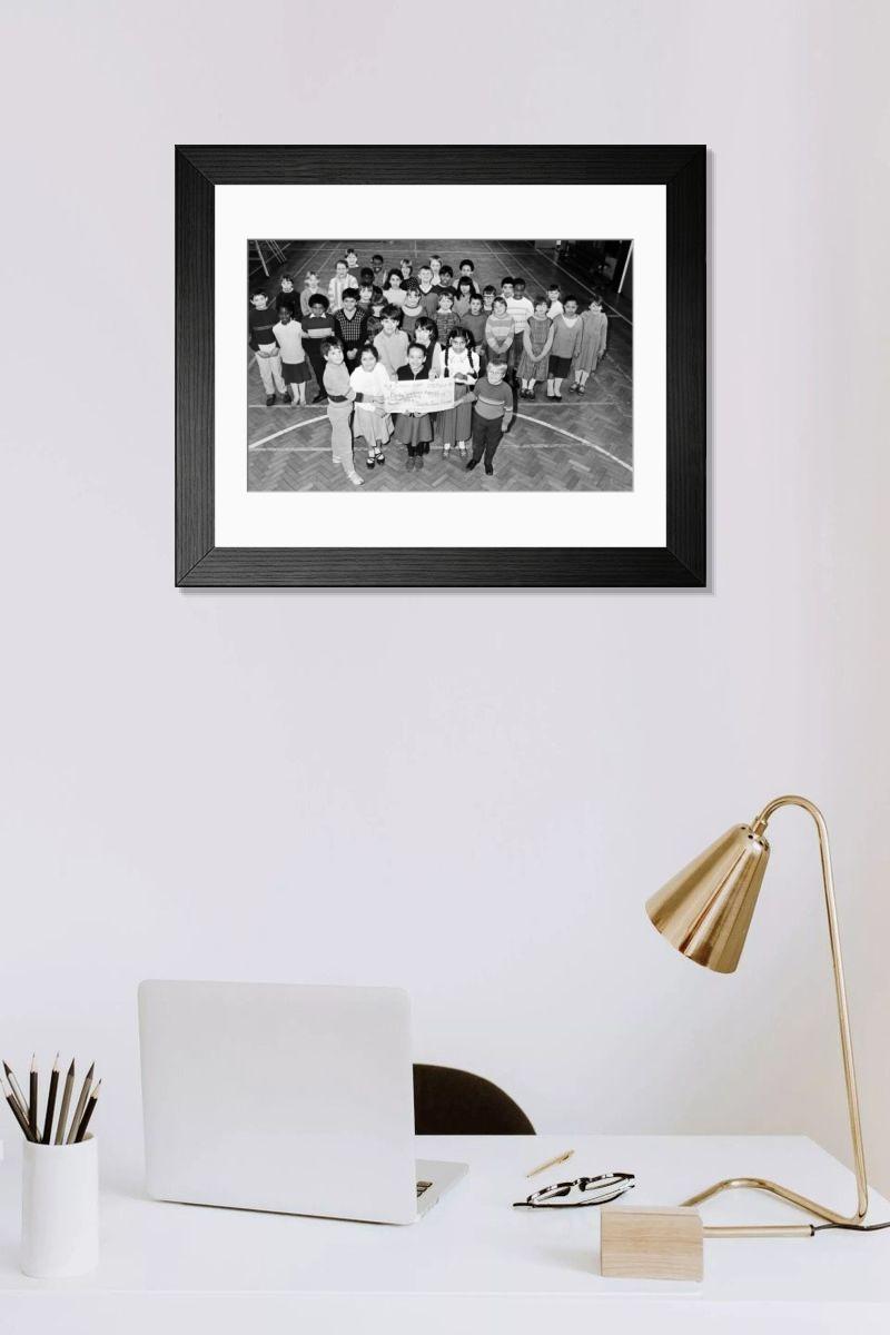 Shown hanging in a room: Modern 14"x12" (36x31cm)