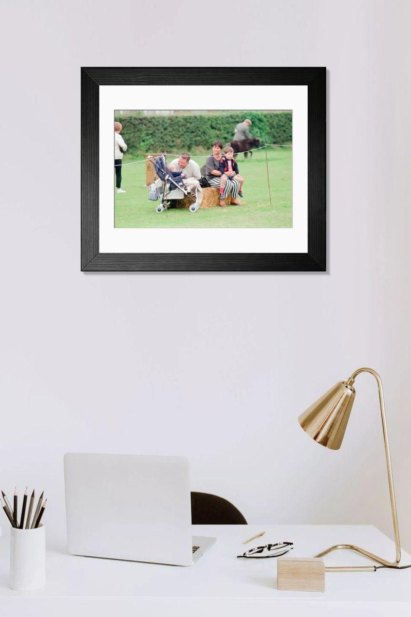 Shown hanging in a room: Modern 14"x12" (36x31cm)