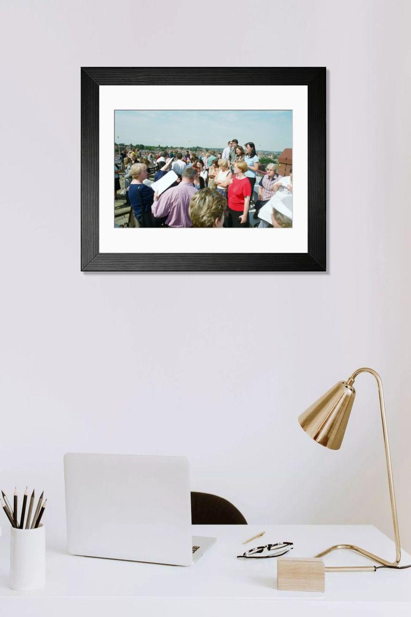 Shown hanging in a room: Modern 14"x12" (36x31cm)