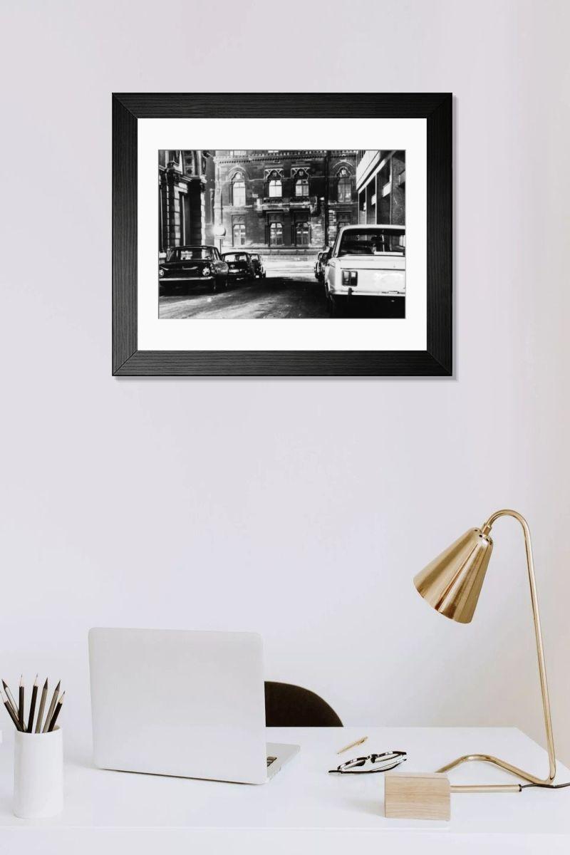 Shown hanging in a room: Modern 14"x12" (36x31cm)