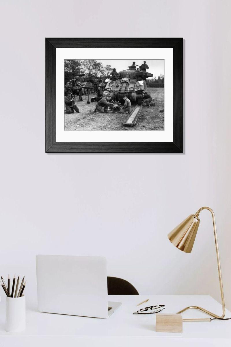 Shown hanging in a room: Modern 14"x12" (36x31cm)