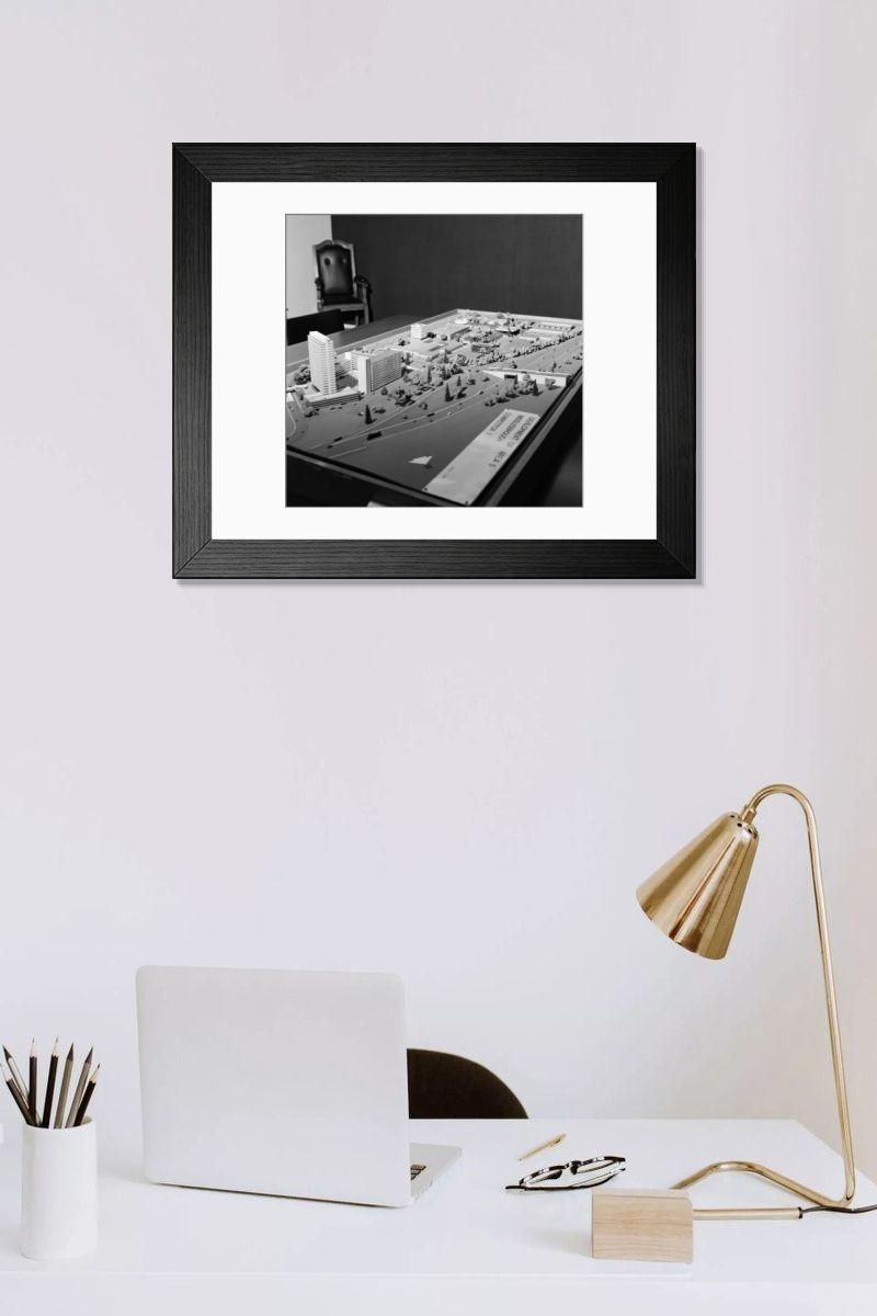 Shown hanging in a room: Modern 14"x12" (36x31cm)