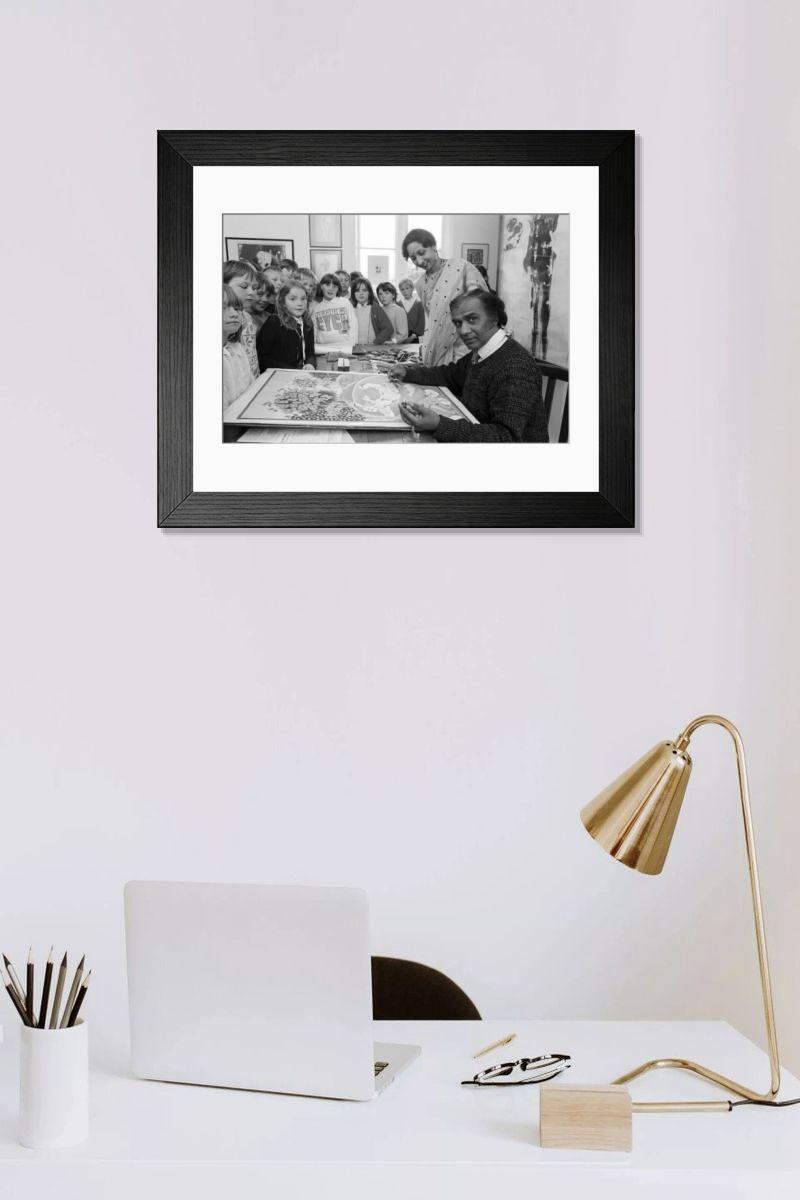 Shown hanging in a room: Modern 14"x12" (36x31cm)
