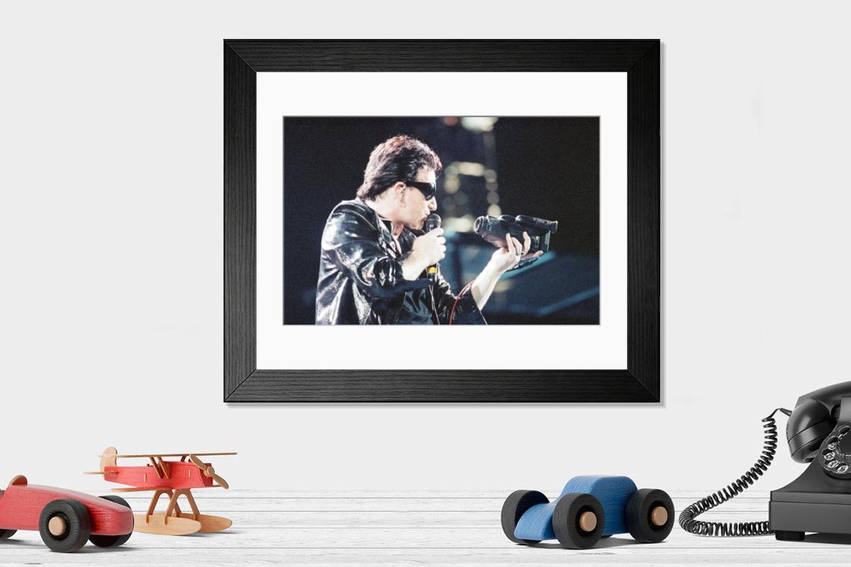 U2 Print: Bono on Stage with Camcorder, Zoo TV Tour 1993