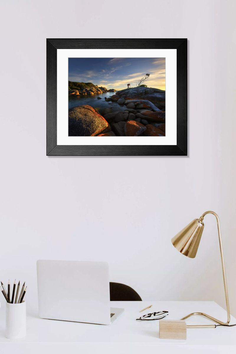 Shown hanging in a room: Modern 14"x12" (36x31cm)