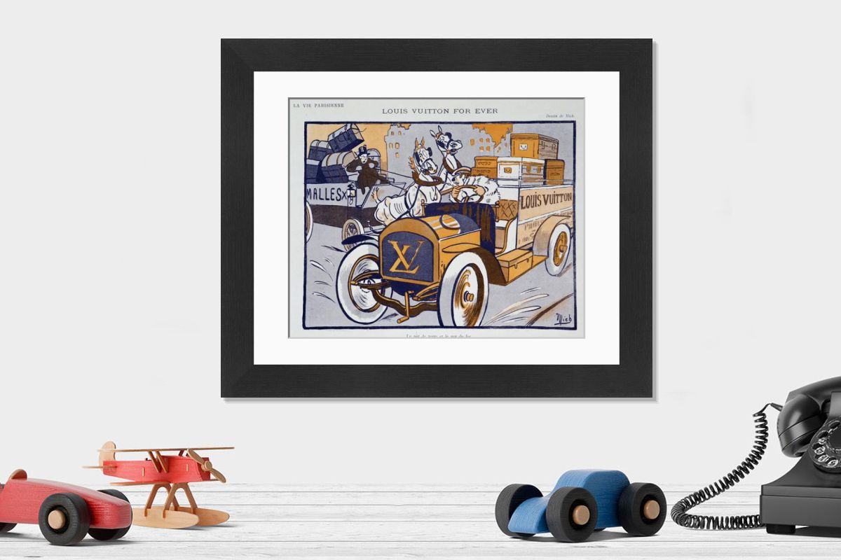 Framed Print of Early 20th Century Louis Vuitton Print