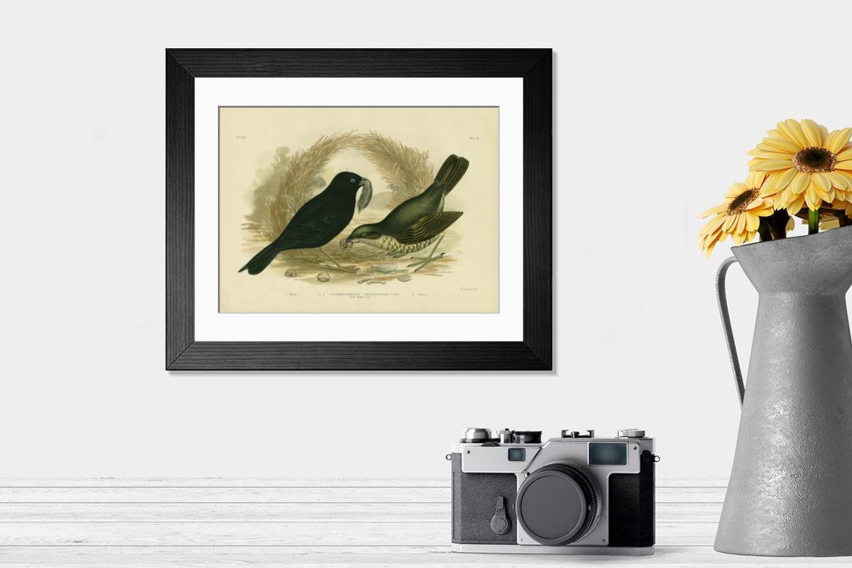 Shown hanging in a room: Modern 14"x12" (36x31cm)