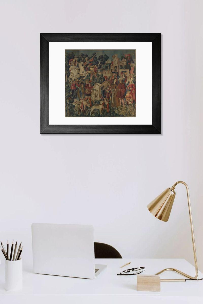 Shown hanging in a room: Modern 14"x12" (36x31cm)