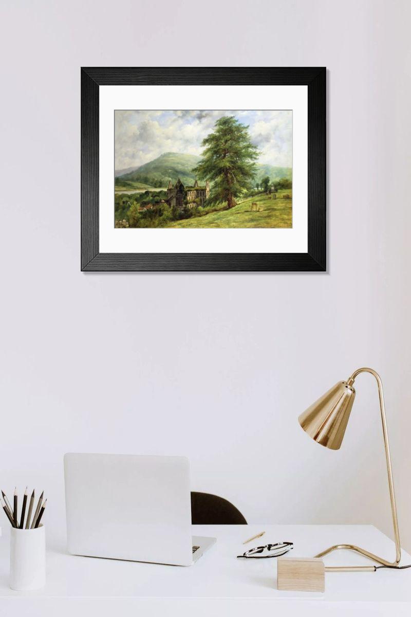 Shown hanging in a room: Modern 14"x12" (36x31cm)
