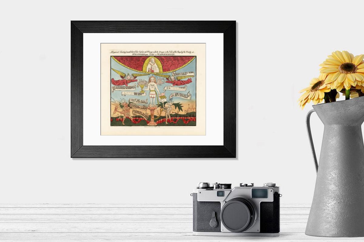 Shown hanging in a room: Modern 14"x12" (36x31cm)