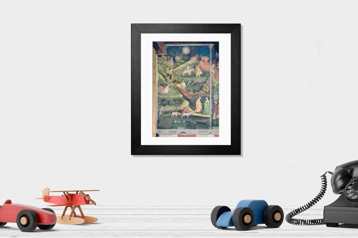Shown hanging in a room: Modern 14"x12" (36x31cm)