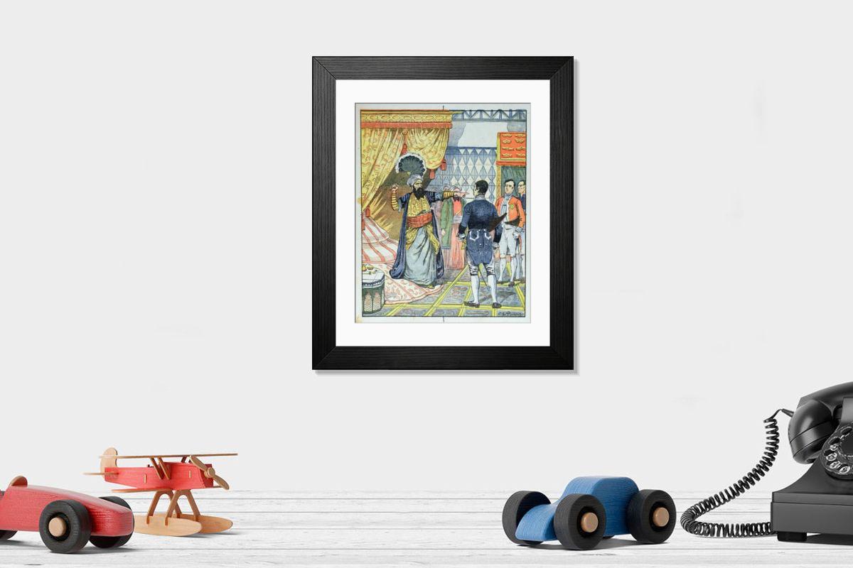 Shown hanging in a room: Modern 14"x12" (36x31cm)