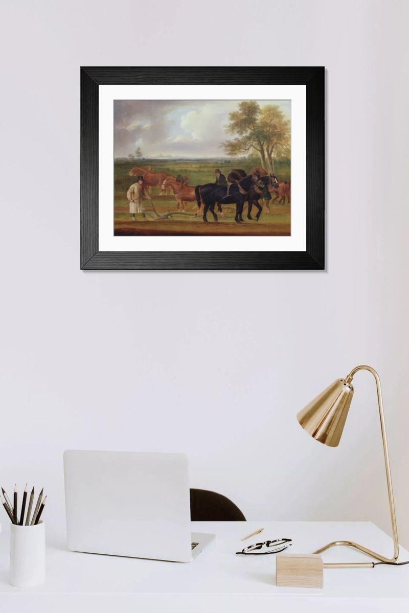 Shown hanging in a room: Modern 14"x12" (36x31cm)