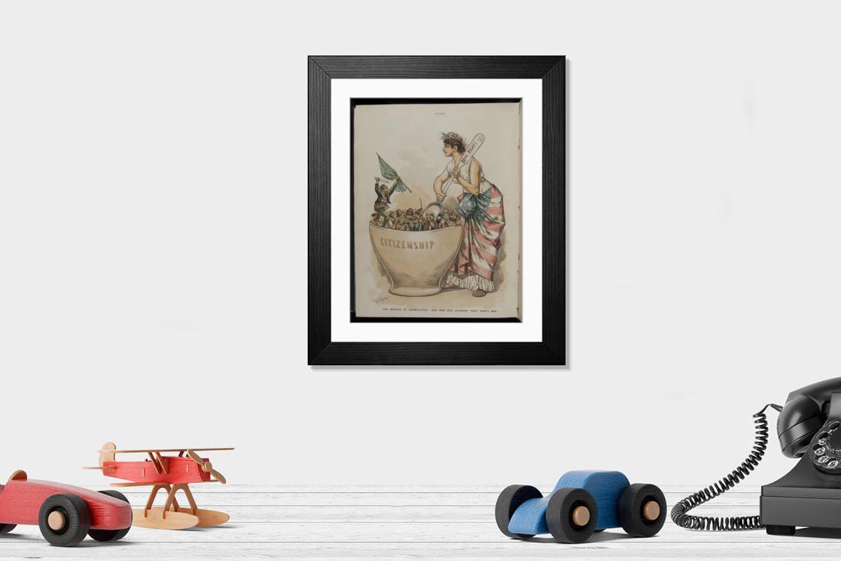 Shown hanging in a room: Modern 14"x12" (36x31cm)