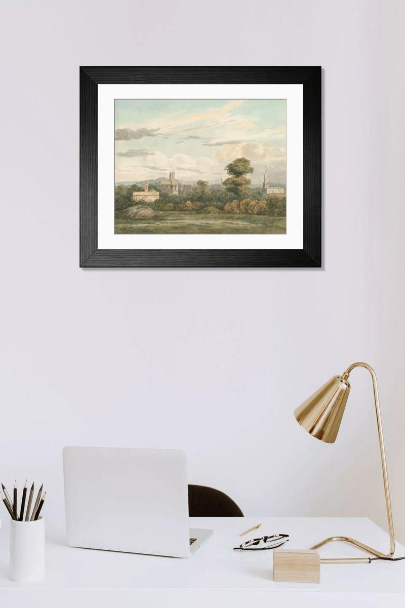 Shown hanging in a room: Modern 14"x12" (36x31cm)