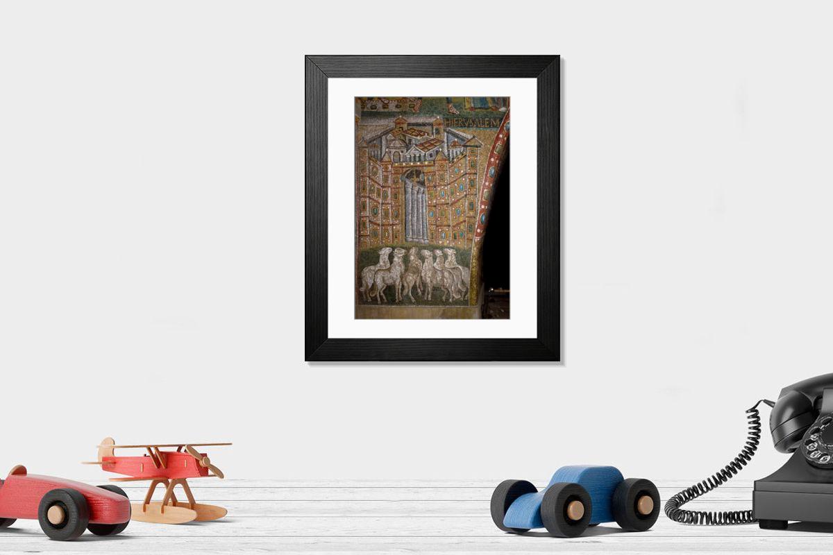 Shown hanging in a room: Modern 14"x12" (36x31cm)