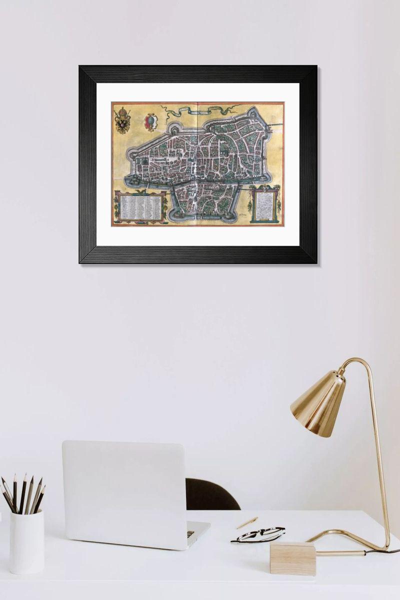 Shown hanging in a room: Modern 14"x12" (36x31cm)