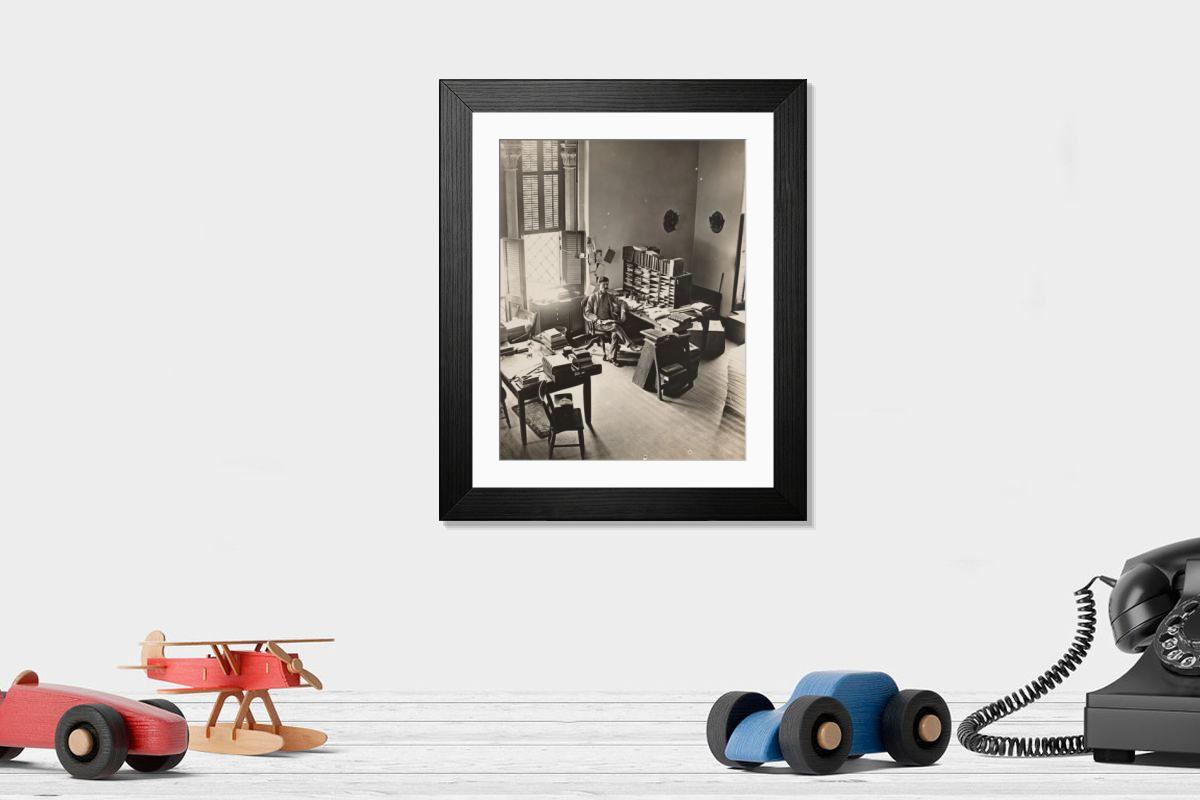 Shown hanging in a room: Modern 14"x12" (36x31cm)