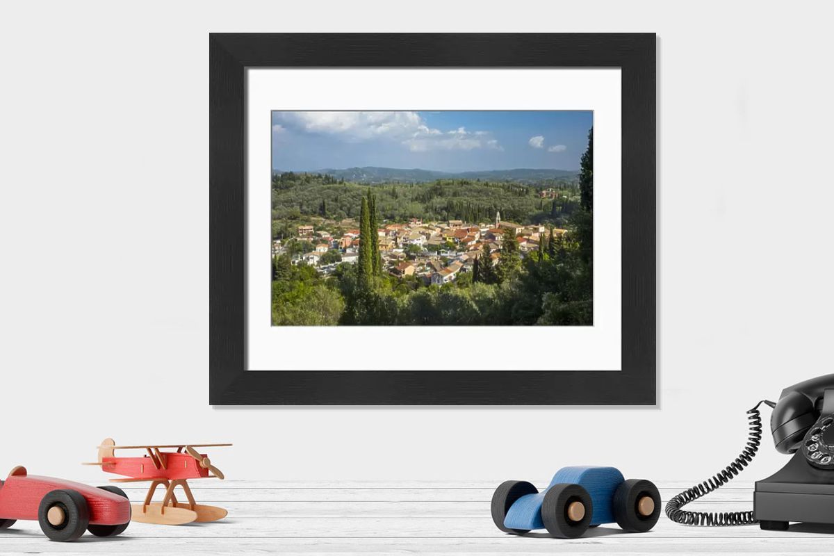 Doukades Village Print, Corfu, Greece. Art Prints, Posters