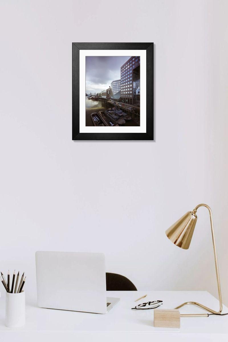 Shown hanging in a room: Modern 14"x12" (36x31cm)