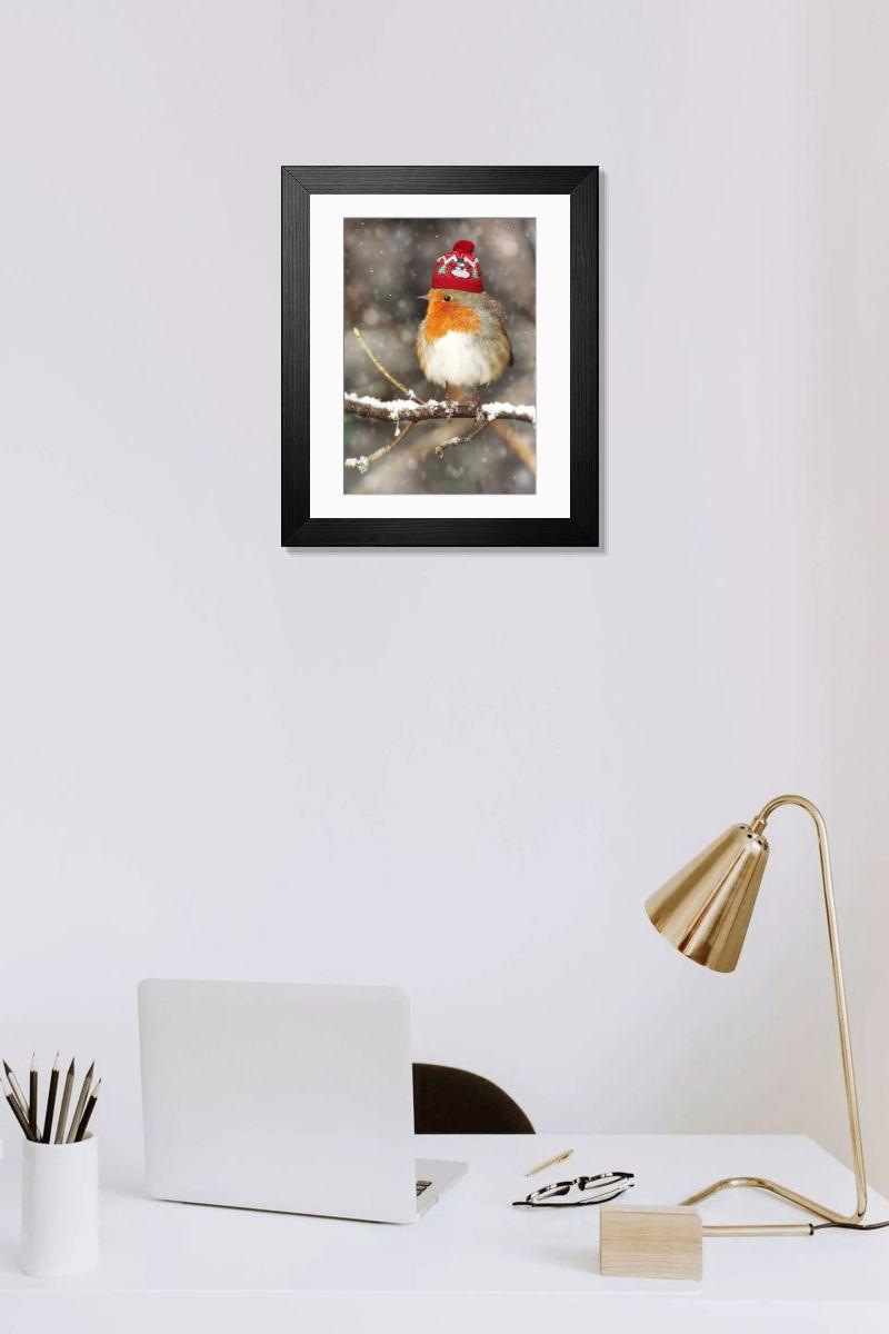 Shown hanging in a room: Modern 14"x12" (36x31cm)