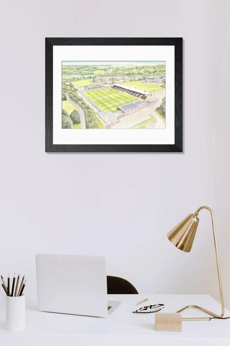 Shown hanging in a room: Modern 14"x12" (36x31cm)