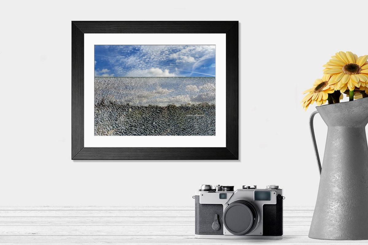 Shown hanging in a room: Modern 14"x12" (36x31cm)