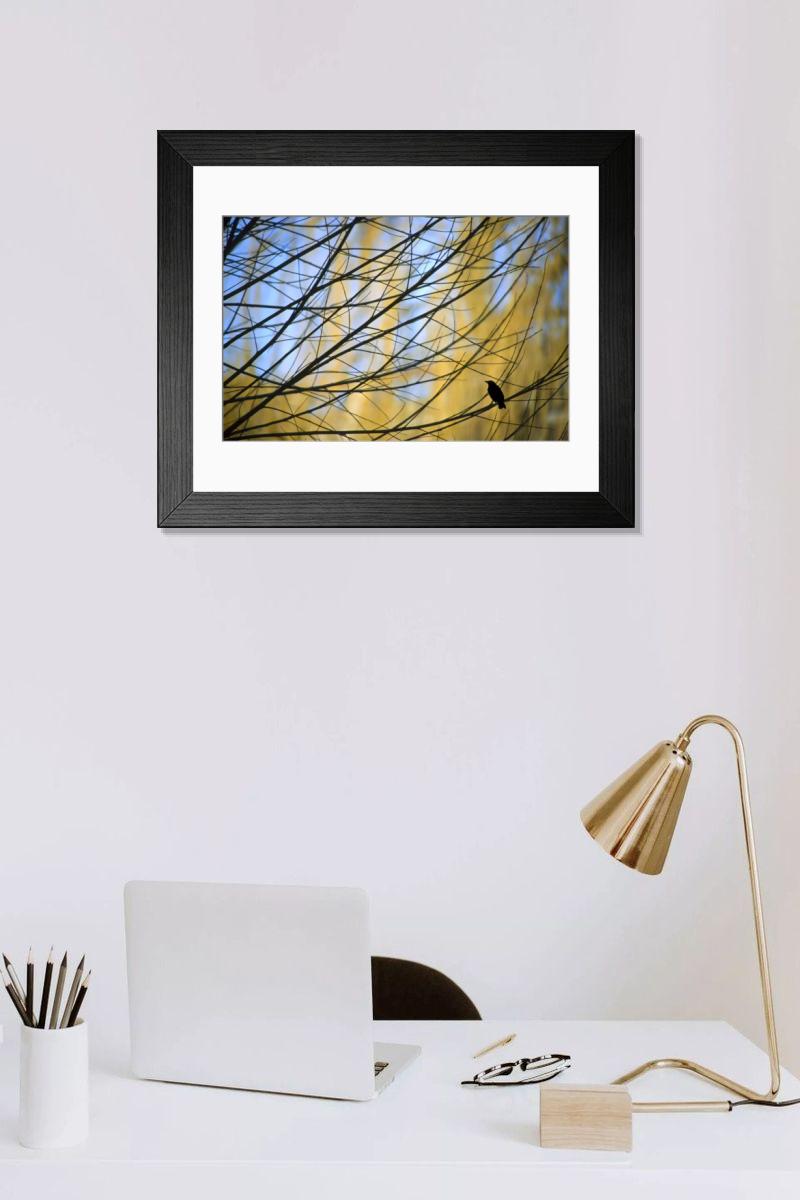Shown hanging in a room: Modern 14"x12" (36x31cm)
