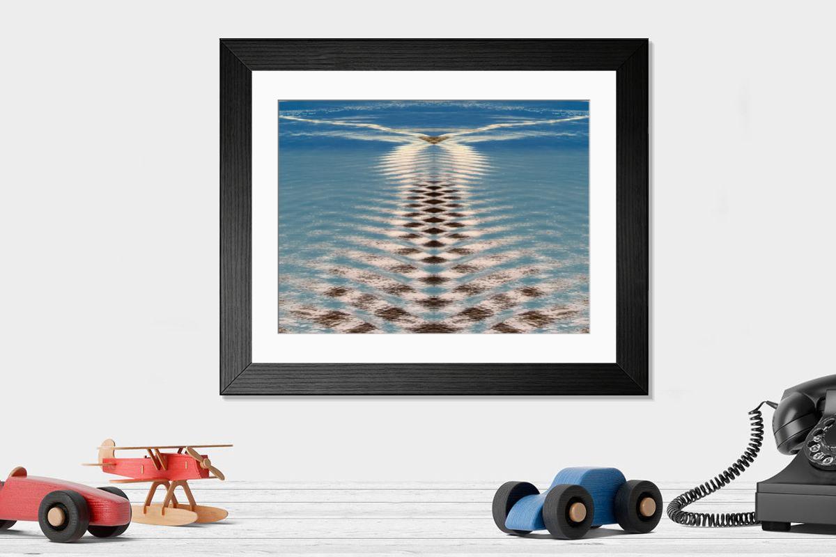 Shown hanging in a room: Modern 14"x12" (36x31cm)