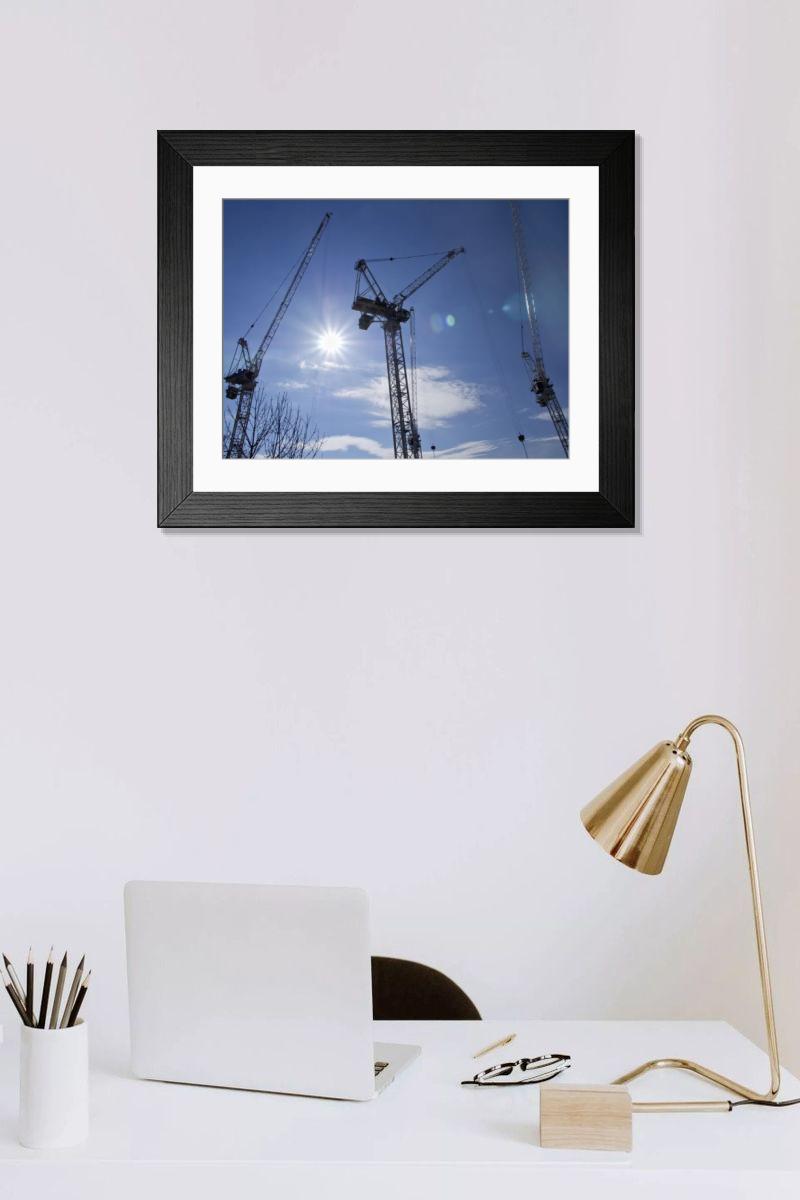 Shown hanging in a room: Modern 14"x12" (36x31cm)