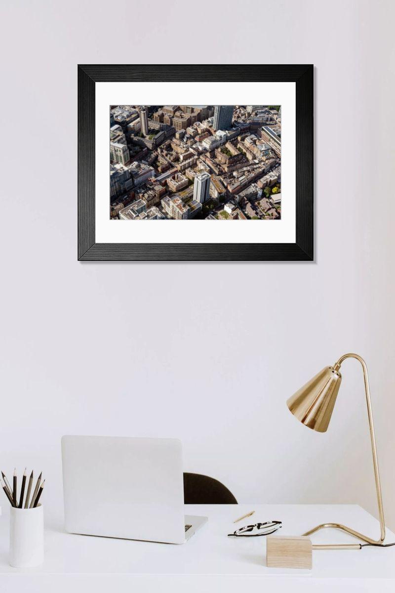 Shown hanging in a room: Modern 14"x12" (36x31cm)
