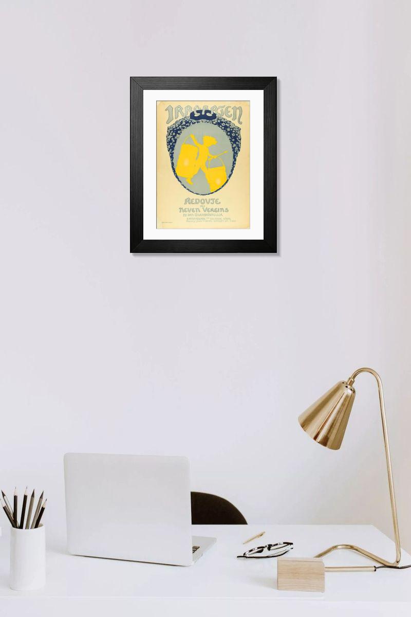 Shown hanging in a room: Modern 14"x12" (36x31cm)